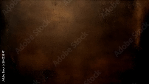 Cuadro en lienzo Vintage dark brown leather texture vector, antique distressed parchment with gru