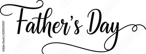Elegant cursive father's day text design