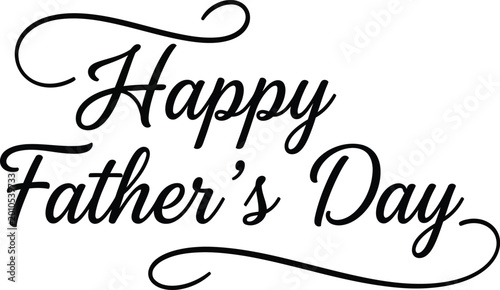 Happy father's day elegant cursive text design