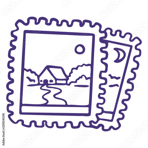 Foto Two postage stamps