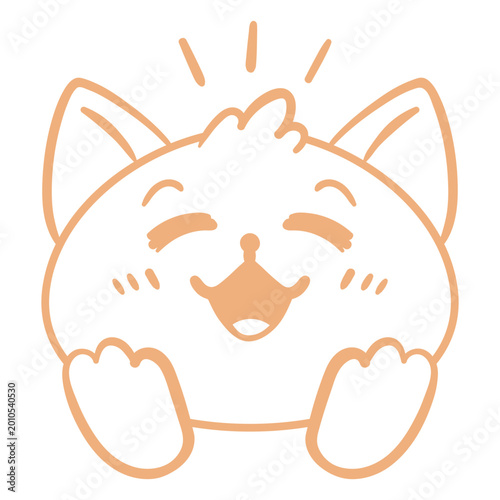 Fotografie Cat with a smiley face