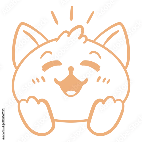Fototapeta na wymiar Cat with a smiley face