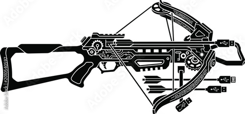 Foto assault rifle vector illustration