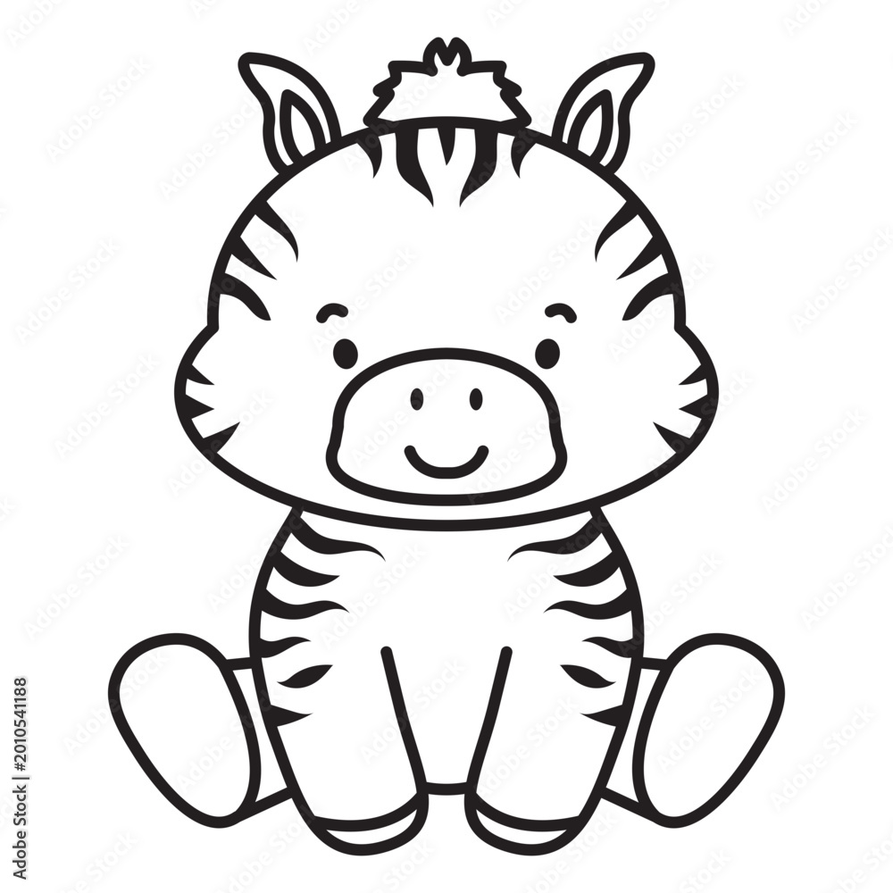 Obraz premium Black and white zebra