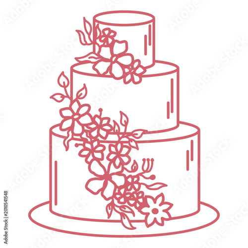 Cake with flowers
