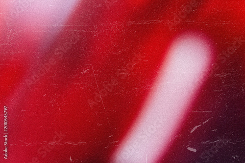 Red Light Leak Overlay with Film Grain Texture, Vintage Analog Glow, Abstract Gradient Burn Effect Background for Cinematic Design