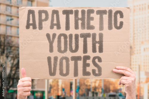 Canvas-taulu "Apathetic Youth Votes" Young people show up less and leaders keep ignoring them
