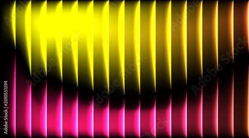 Abstract Yellow Pink Glowing Vertical Lines Gradient Background Futuristic Neon Light Design