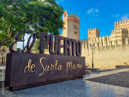 Foto Sign of the city of El Puerto de Santa Maria in Cadiz