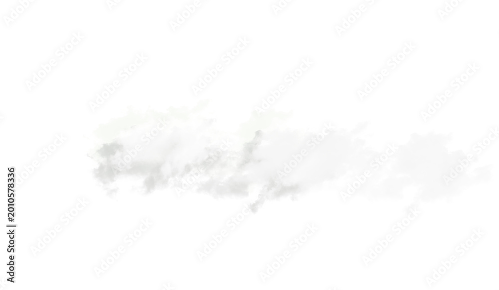 Fototapeta premium Soft realistic white cloud shape isolated on transparent background graphic element.