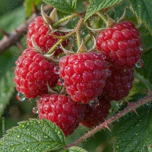 raspberries and blackberries