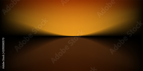 Abstract gradient podium background. black, gold, brown, 3D studio background. Clean scene for product presentation mockup template. eps 10