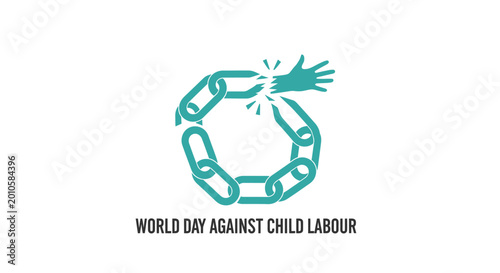 Tableau sur toile World Day Against Child Labour Logo.