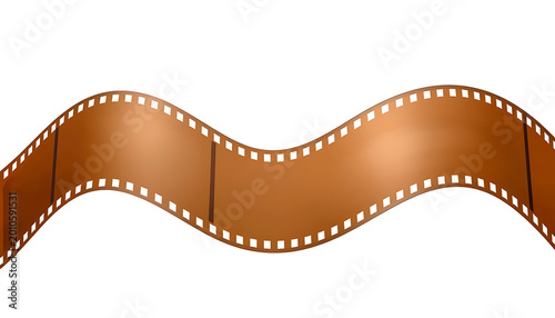 brown color  film strip background illustration of movie cinema reel photography frame design