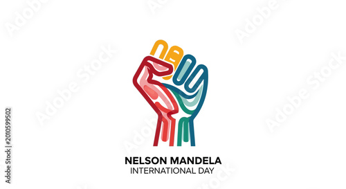 Nelson Mandela International Day Fist Logo.