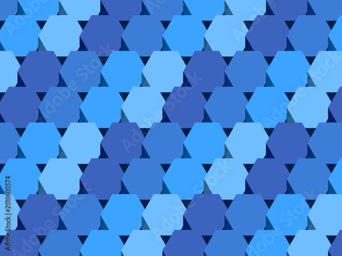 Tableau sur toile Geometric 3D Hexagonal Honeycomb Bold Abstract Background
