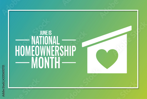 Tableau sur toile June National Homeownership Month Greeting Social Media Post Real Estate Marketi