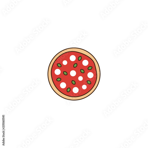 Simple pizza logo design vector illustration, design template 