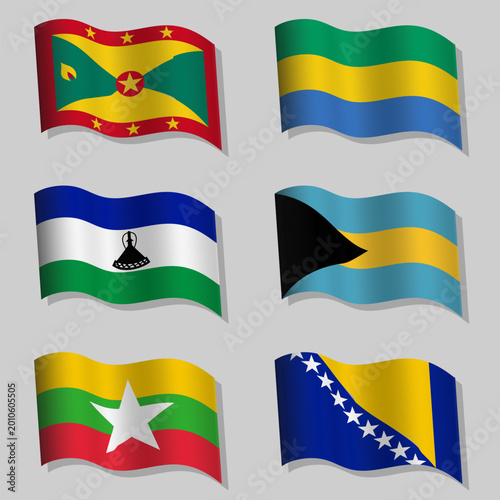 Free Download Large set of wavy flags of the world - GFXLoad