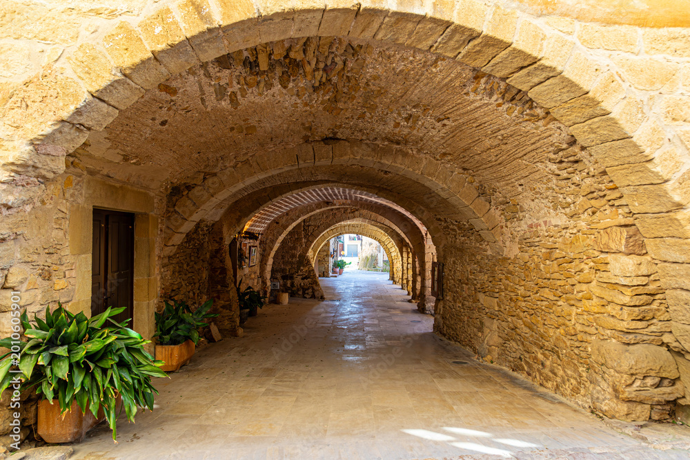 Fototapeta premium Medieval stone Peratallada town. Catalonia. Spain