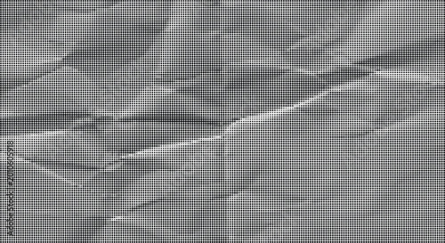 Tablou pe pânză A close-up view of crumpled gray paper with deep folds and creases on a surface
