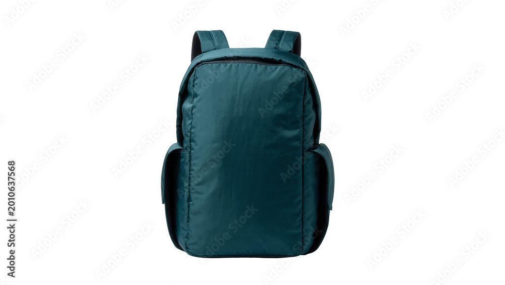 Naklejka premium Teal Nylon Backpack with Pockets and Adjustable Straps