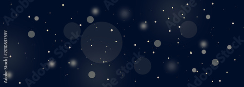 dark blue background with shiny glitters bokeh lights