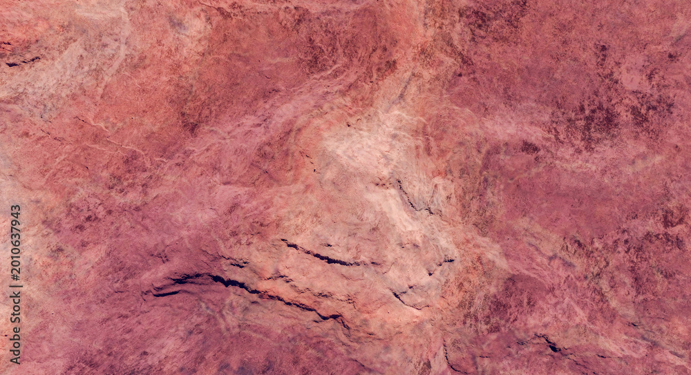 Fototapeta premium Aerial Pink Desert Rock Texture Terrain Abstract Satellite View and 3D Rendering