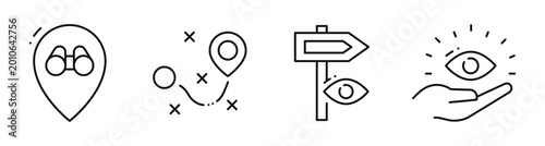 Location and guidance icons representing navigation and insight. Editable stroke Free Download Location and guidance icons representing navigation and insight. Editable stroke - GFXLoad