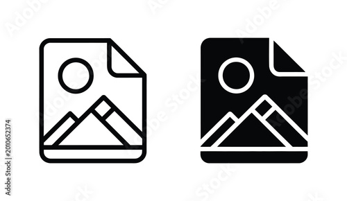 Fotografía Image gallery icon vector set, photo, picture, album, slider, grid, and media ga
