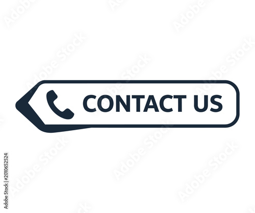 Contact us phone icon with text label