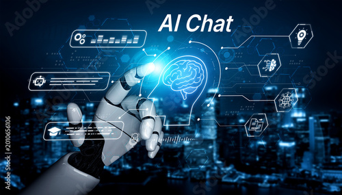 Vászonkép AI chatbot interface for customer support and automated messaging