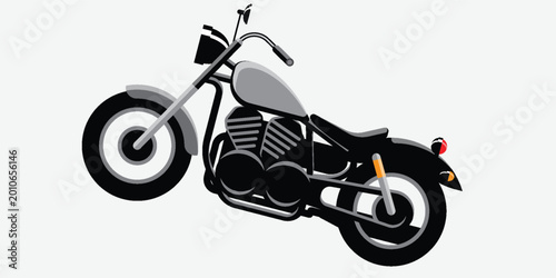 Obraz na płótnie Classic cruiser motorcycle vector illustration