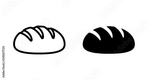 Photos Bread Icons, Loaf Vector Graphics, Bakery Symbols, Food Illustration, Simple Sha