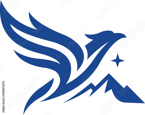 Eagle and Mountain Peak Logo