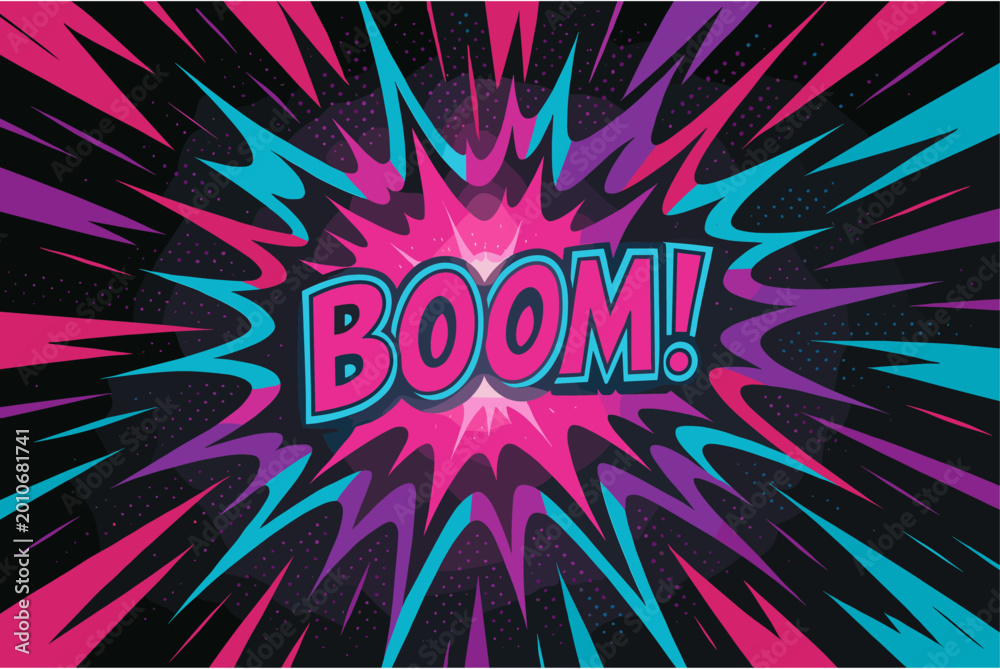 Obraz premium Comic Boom Explosion