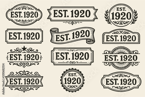 Established 1920 Vintage Labels