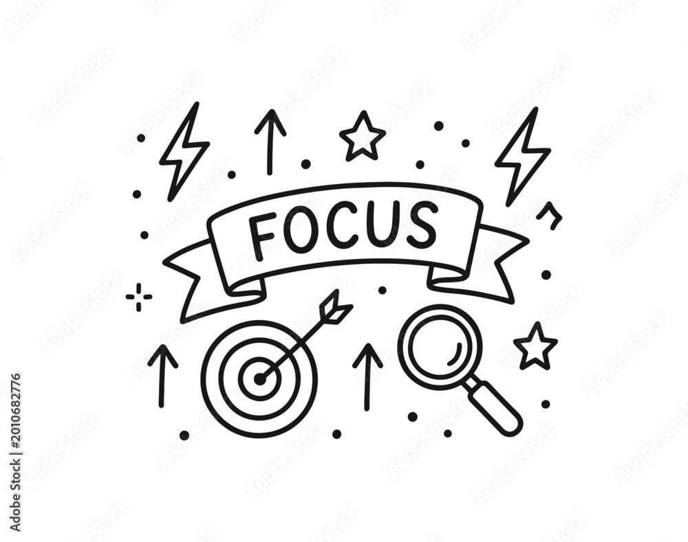 Fototapeta premium Focus and Goal Achievement