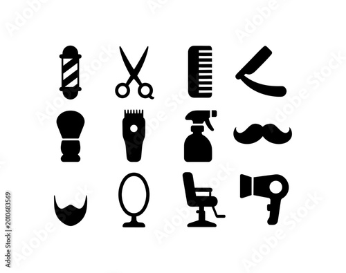 Barber Shop Icons Collection