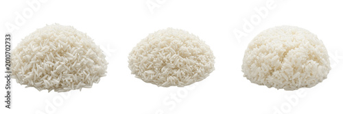 Fotografie Uncooked Organic White Long Grain Rice Pile Isolated on Transparent Background Healthy Food Ingredient PNG