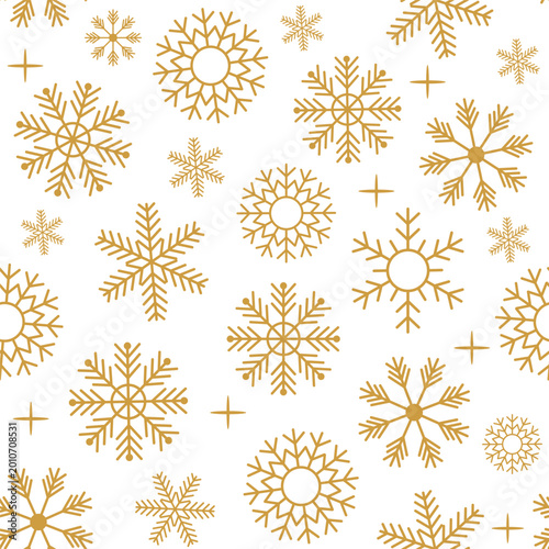 Vector illustration of seamless snowflakes pattern for Christmas theme