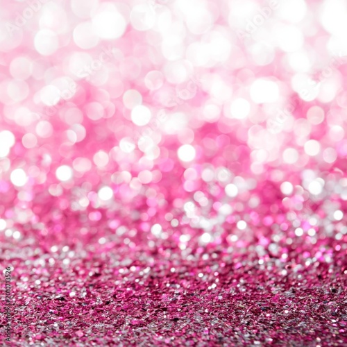 Colorful Glitter Shines in Shades of Pink During a Creative Arts Project