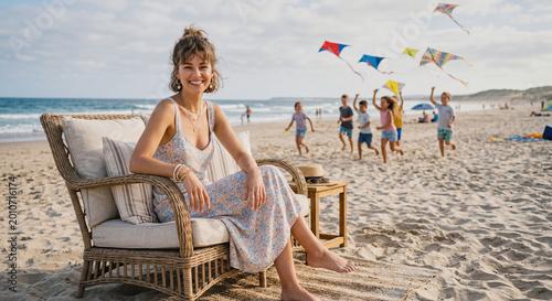 young woman on the beach