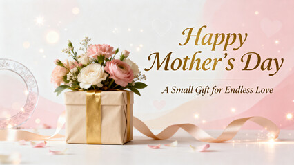 Happy Mother’s Day Gift Box with Elegant Floral Design