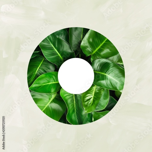 Leafy Background With Blank Space for Text or Design Elements in Nature Setting