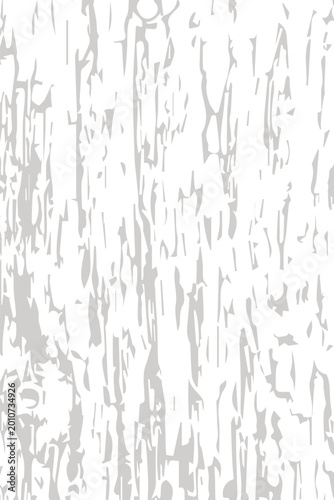 Peeling white paint texture on weathered wood surface with vertical grain and distressed details. Rustic aged wooden background ideal for vintage and shabby designs.