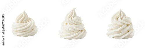 Delicious Swirl Whipped Cream Top Frosting Dessert Dairy Sweet Topping Culinary Food Transparent PNG Image