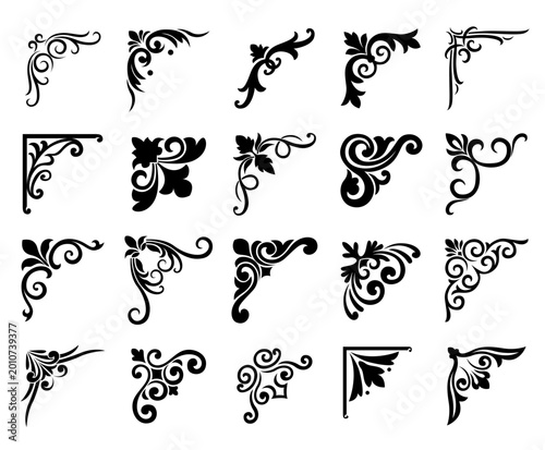 Vintage Decorative Corner Flourish