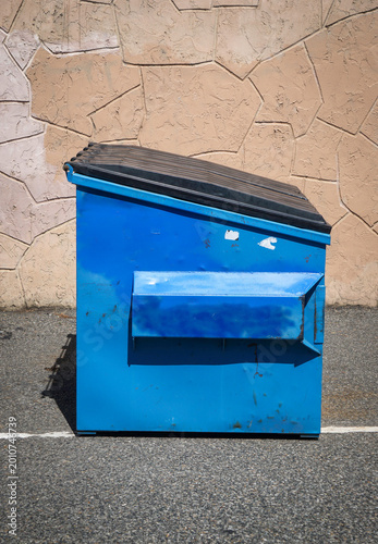 Quadro em tela Urban alley with rundown building