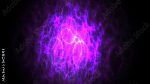 Glowing Cells Under Microscope Closeup 1.